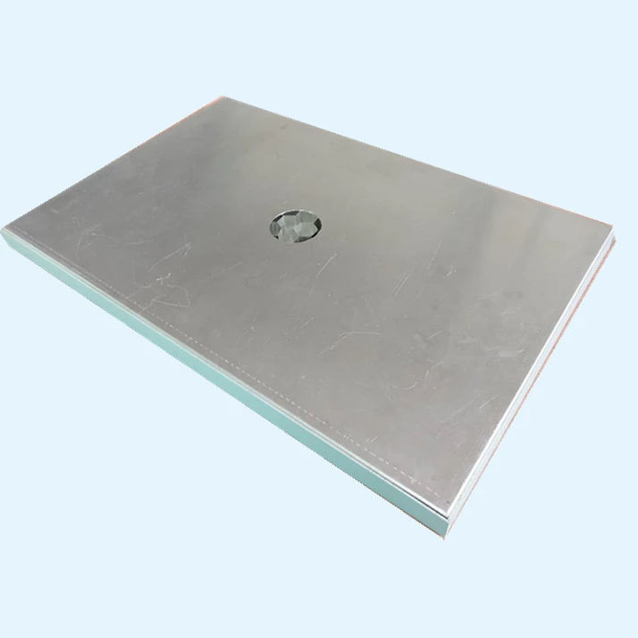 back skin of blue color aluminum honeycomb panels